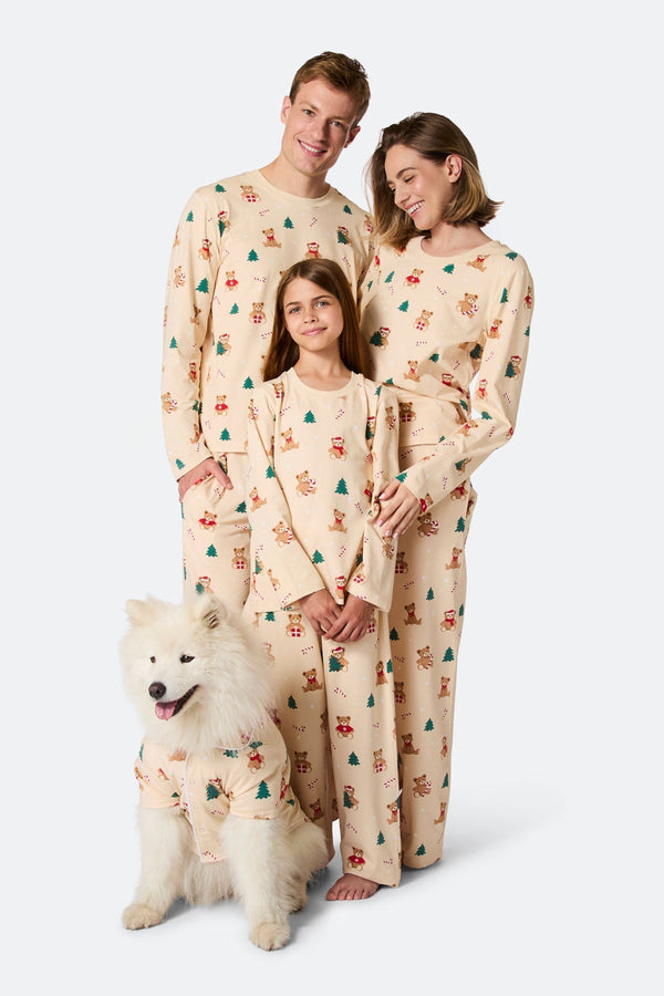 Teddybjørn Beige Julepysj Familie