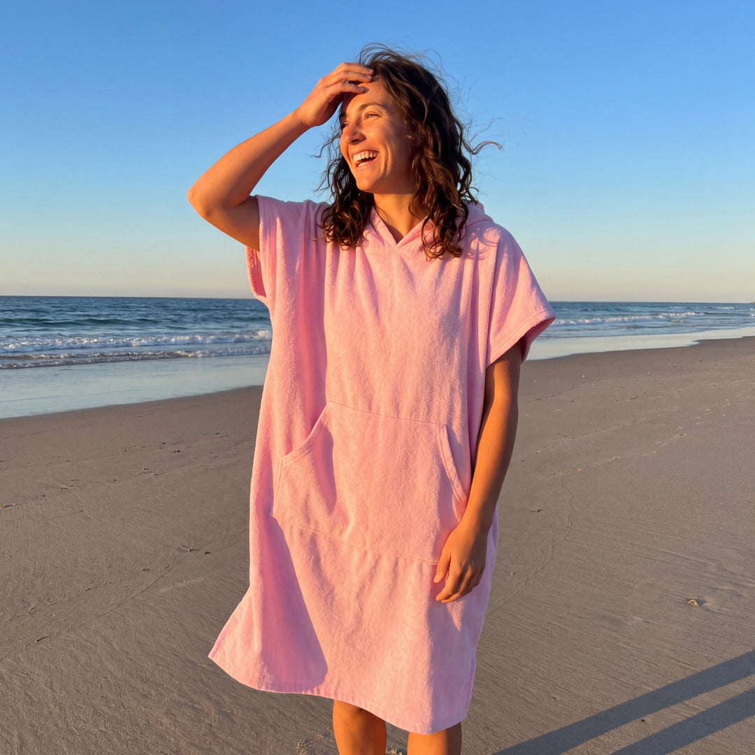 Bubblegum Rosa Badeponcho