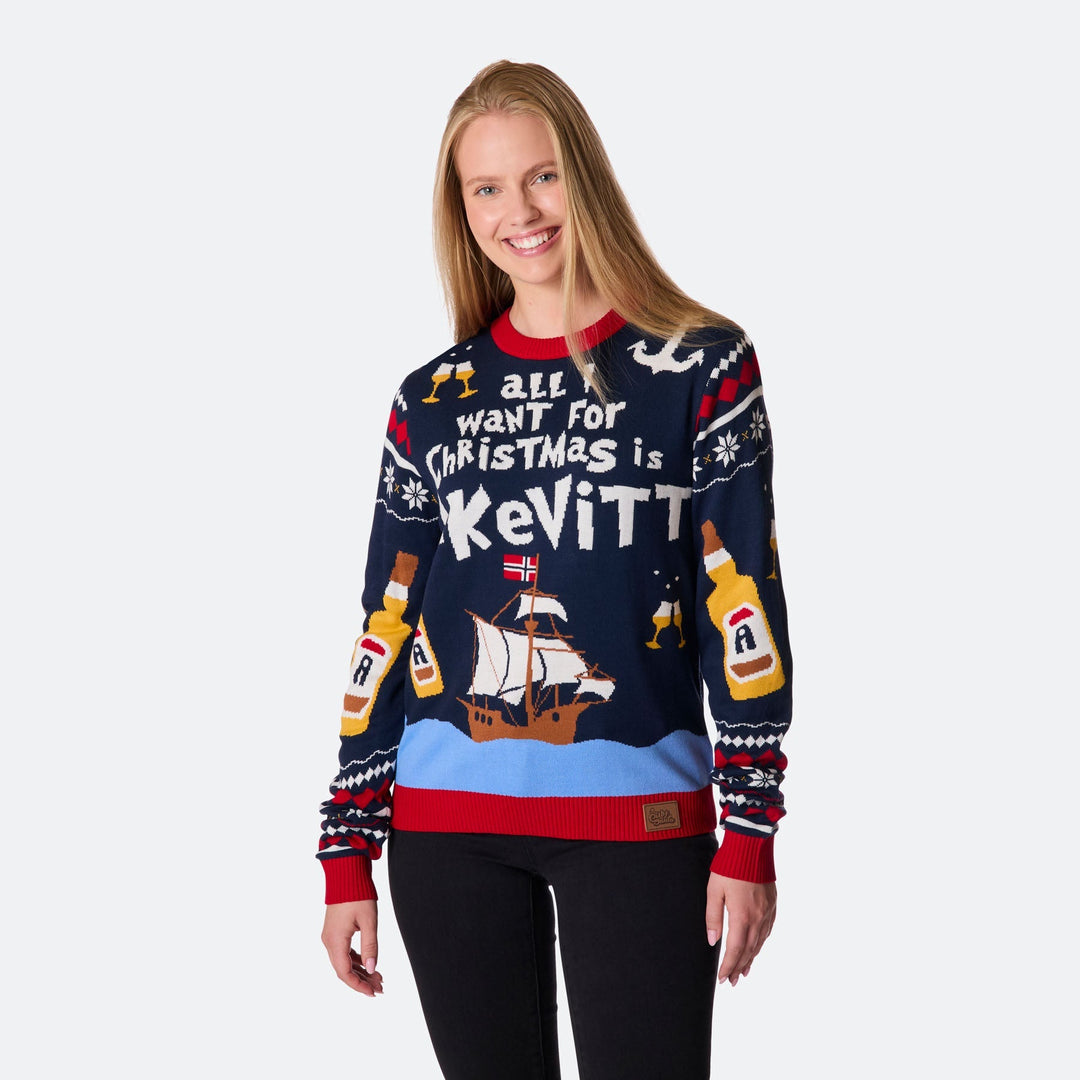 All I Want for Christmas is Akevitt Julegenser Dame
