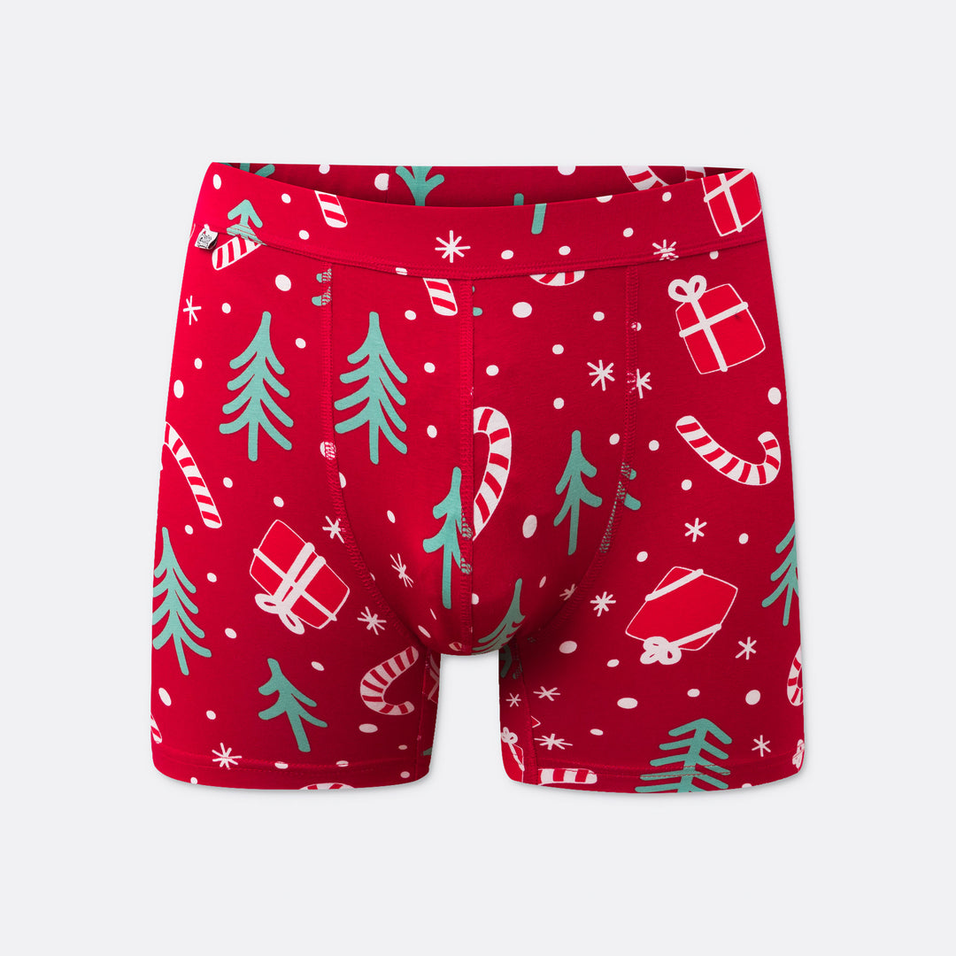 Julemønster Rød Boxershorts