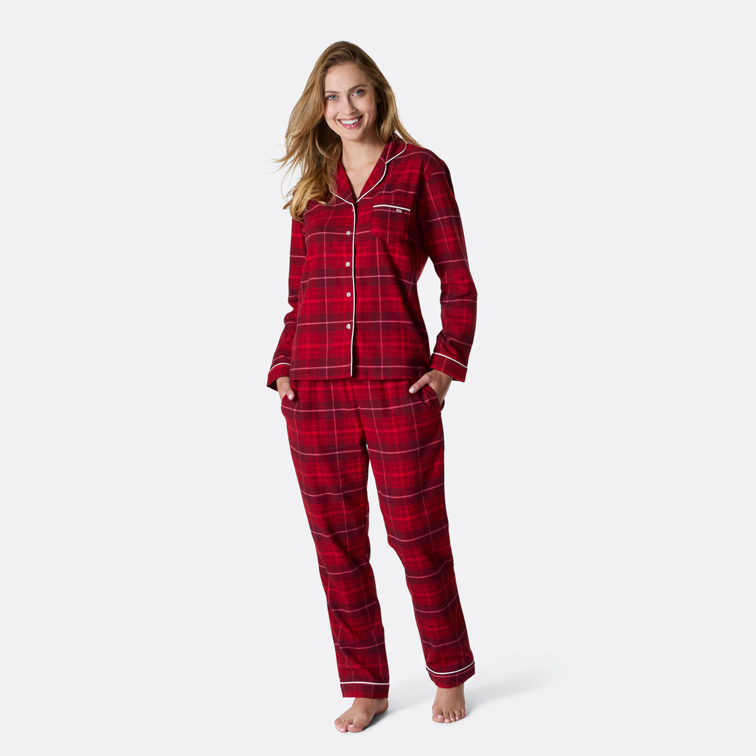Flanell Rød Julepysj Dame