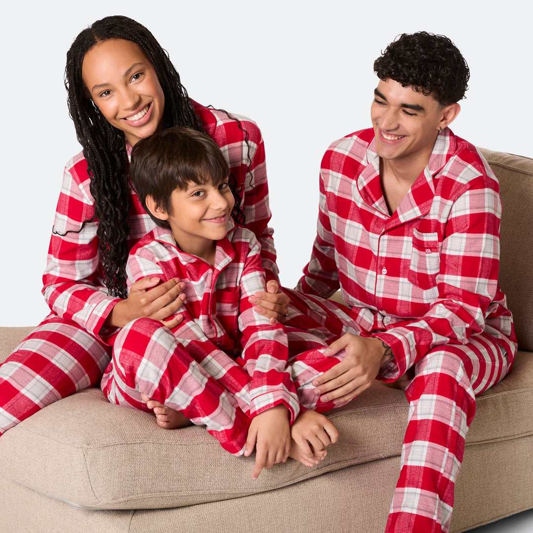 Flanell Rød Julepysj Familie