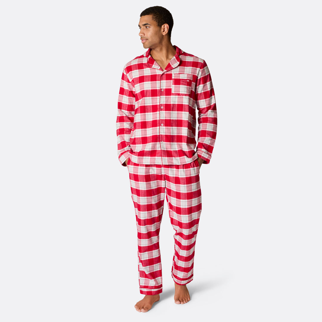 Flanell Rød Julepysj Familie