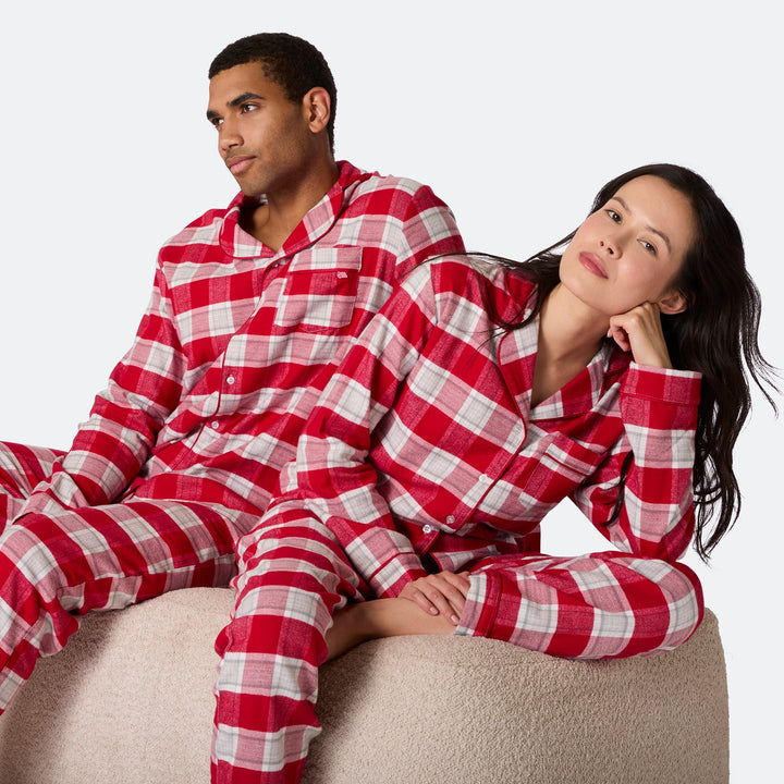 Flanell Rød Julepysj Familie