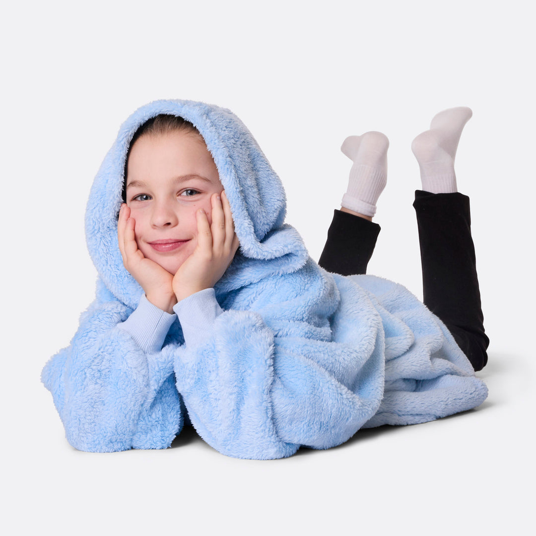 Blå Teddy HappyHoodie Barn