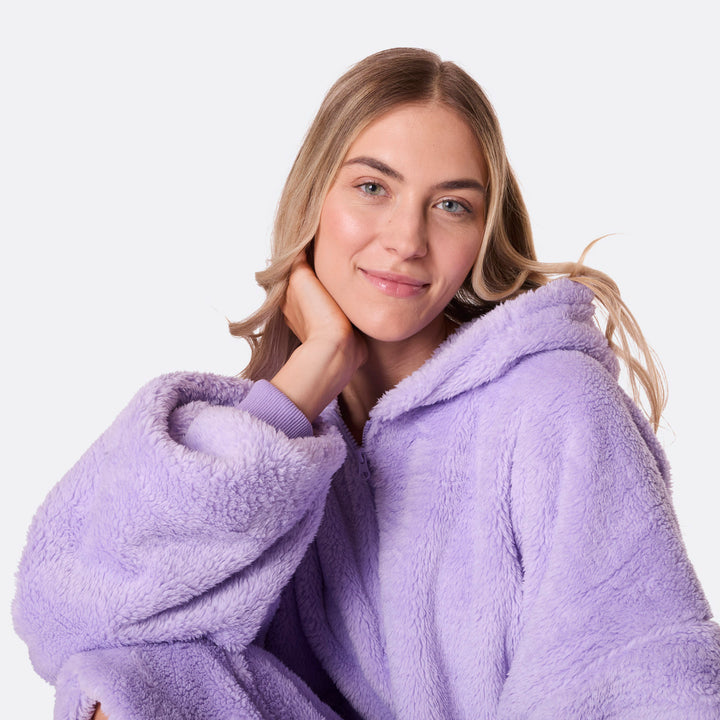 Lavender Teddy HappyHoodie