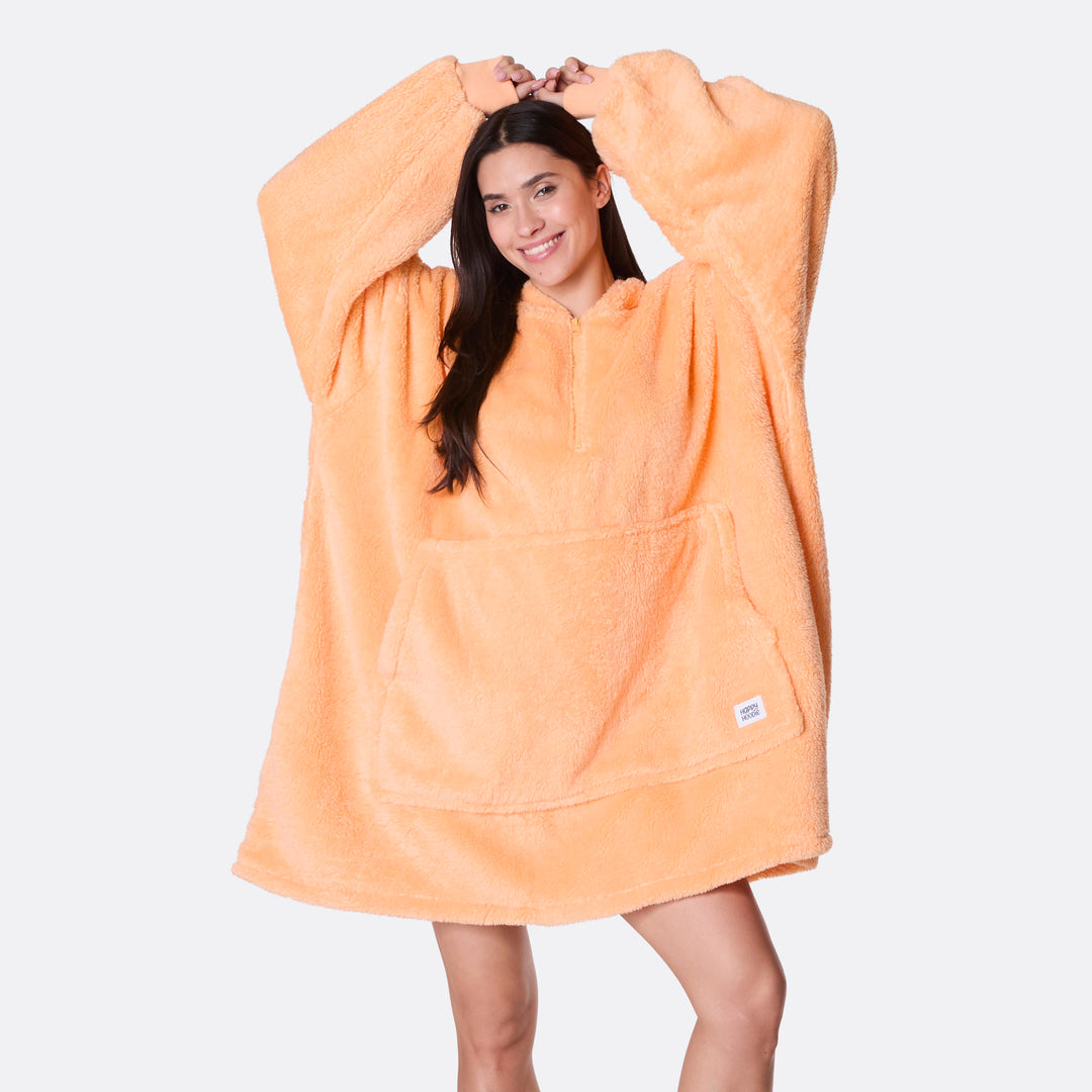 Peach Teddy HappyHoodie