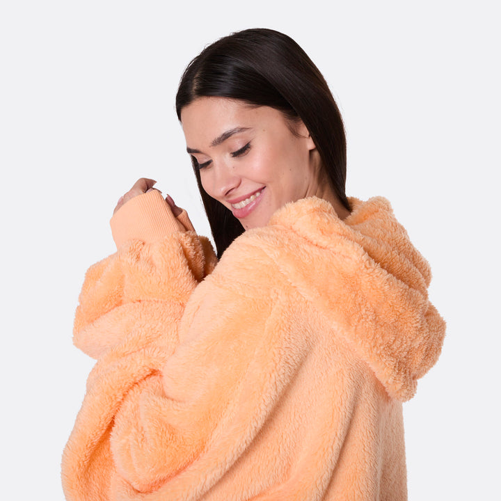 Peach Teddy HappyHoodie