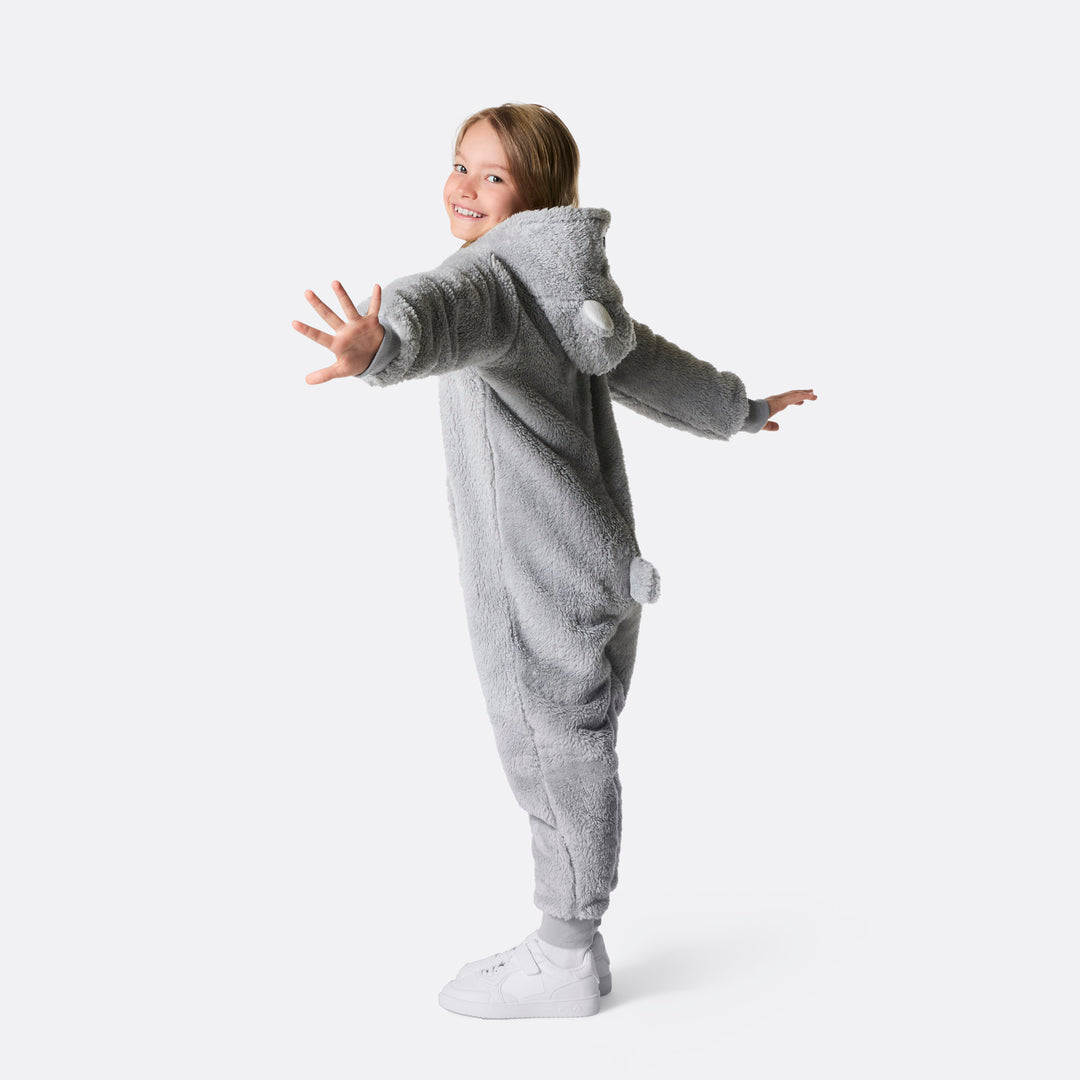 Grå Teddy Onesie Barn