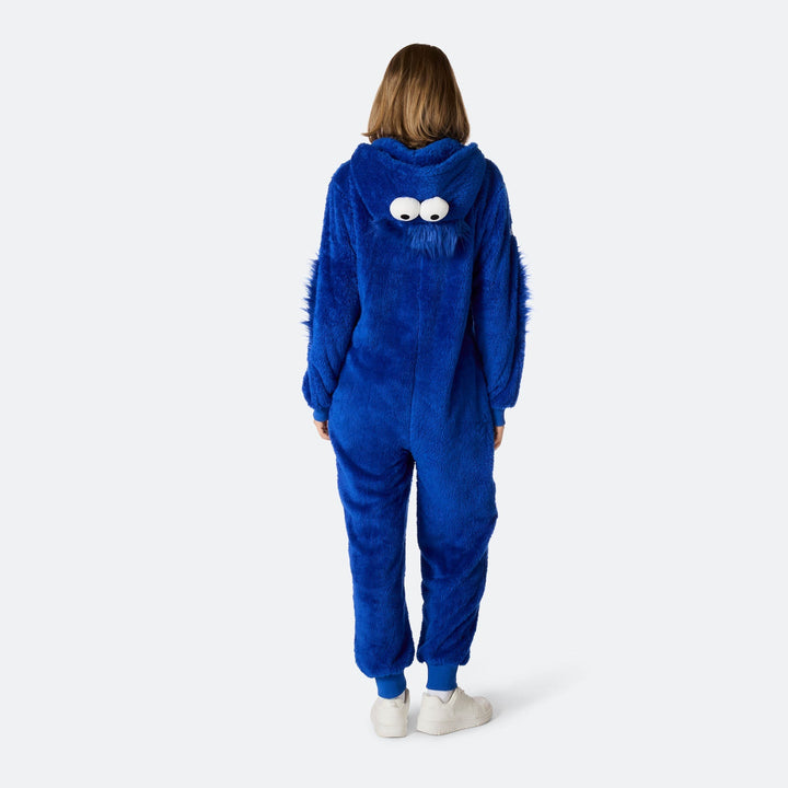 Blått Monster Onesie Dame