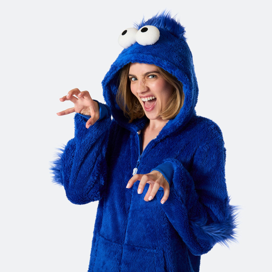 Monster Blå Onesie Dame