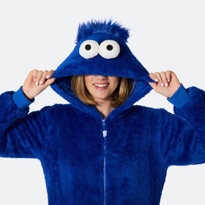 Blått Monster Onesie Dame