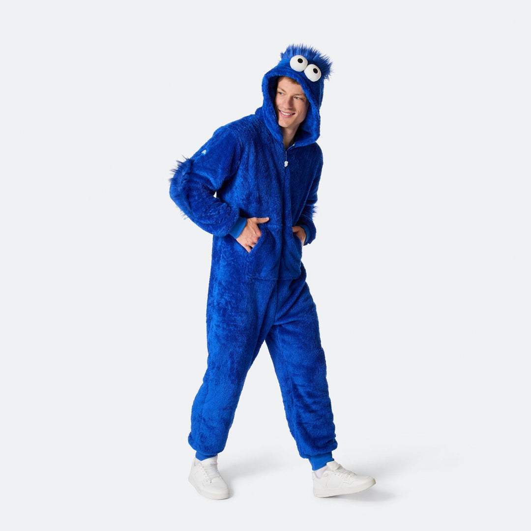 Blått Monster Onesie Herre