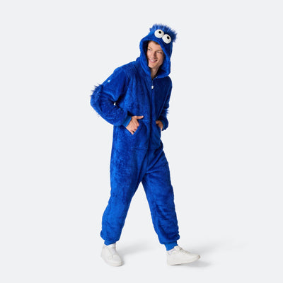 Blått Monster Onesie Herre