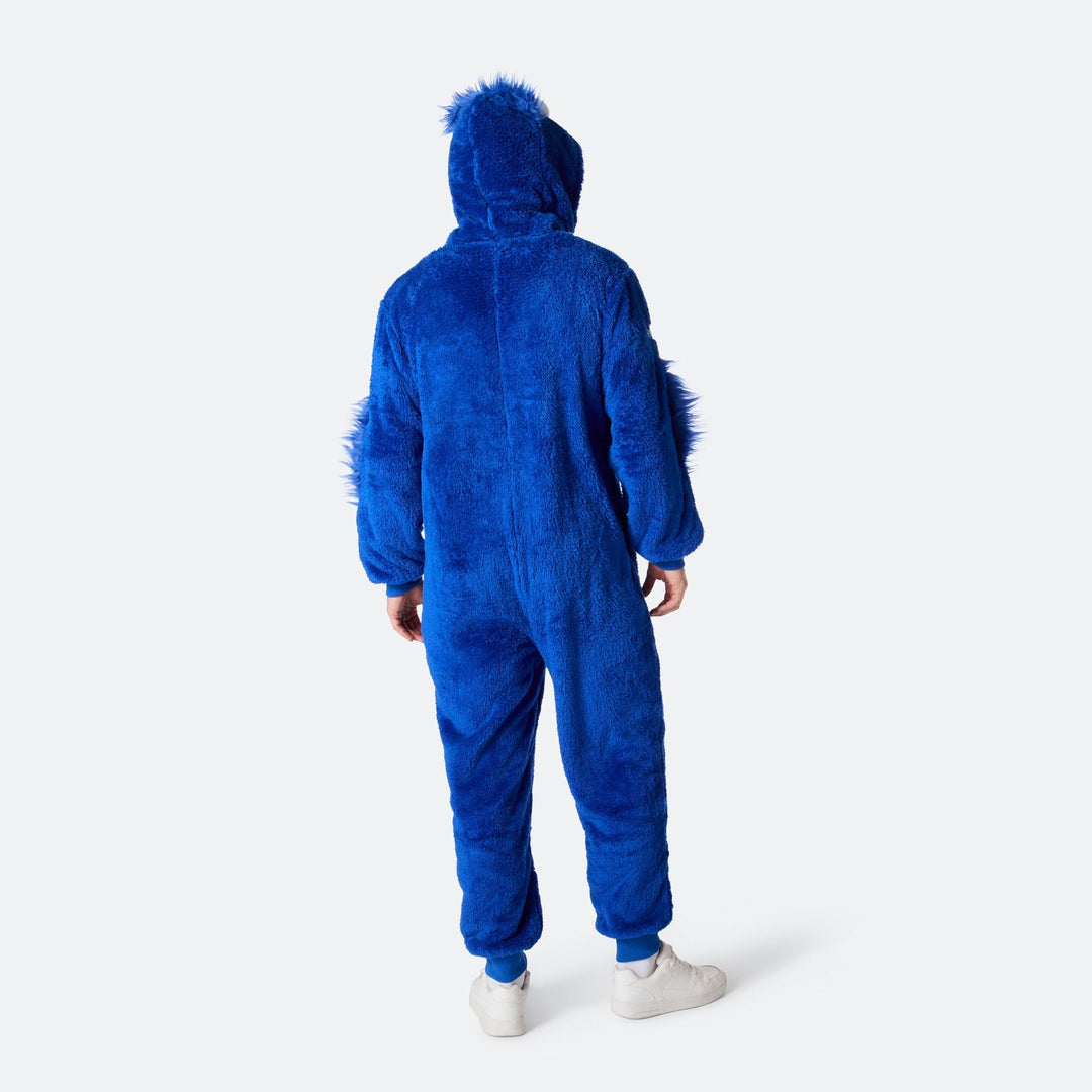 Blått Monster Onesie Herre