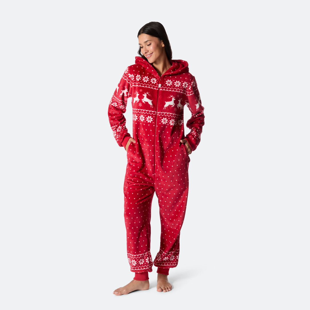 Rød Juleonesie Dame