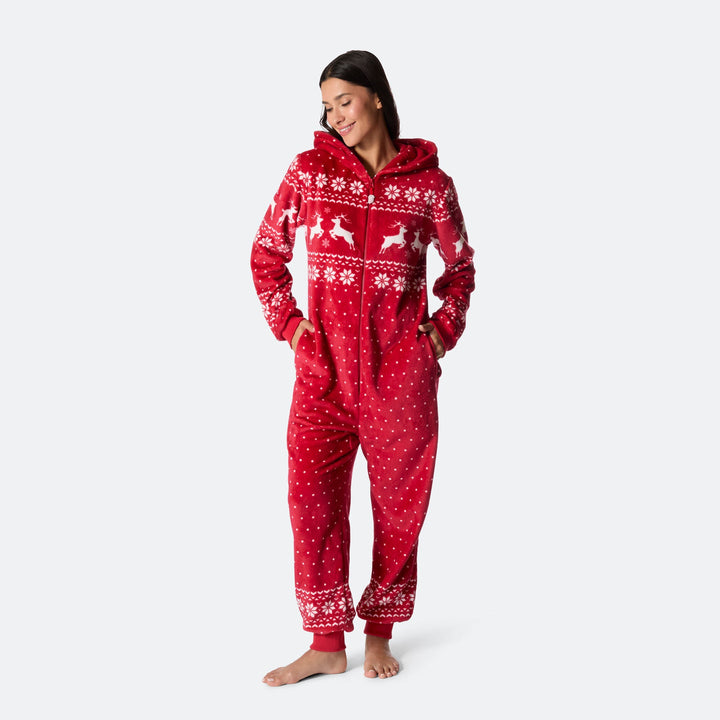 Rød Juleonesie Dame