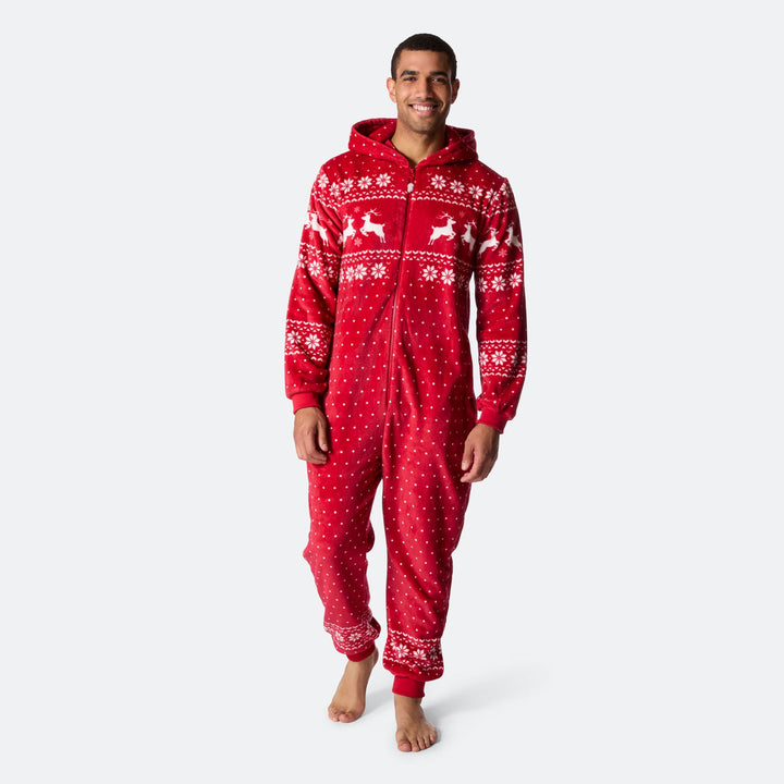 Rød Juleonesie Herre