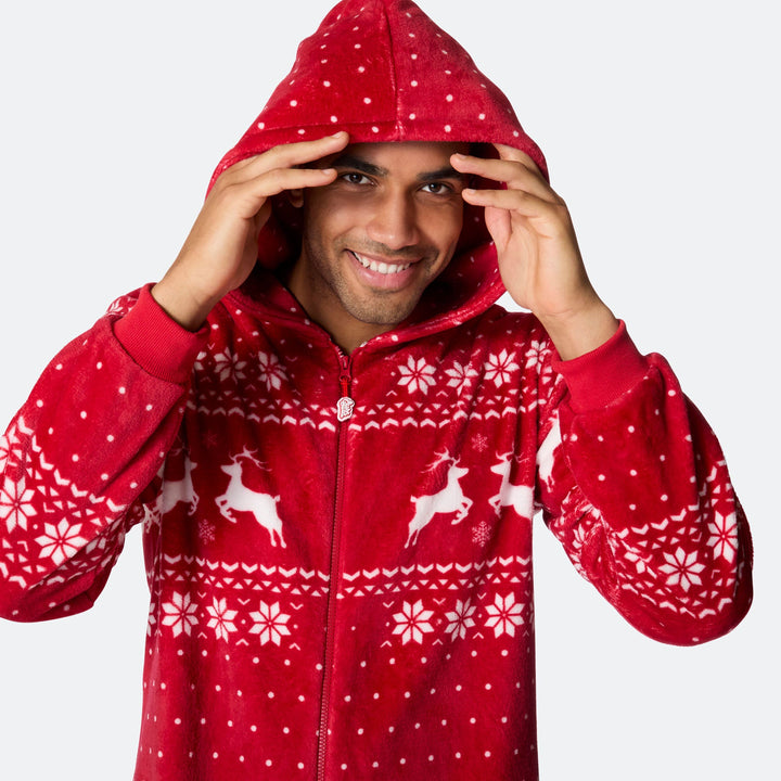 Rød Juleonesie Herre