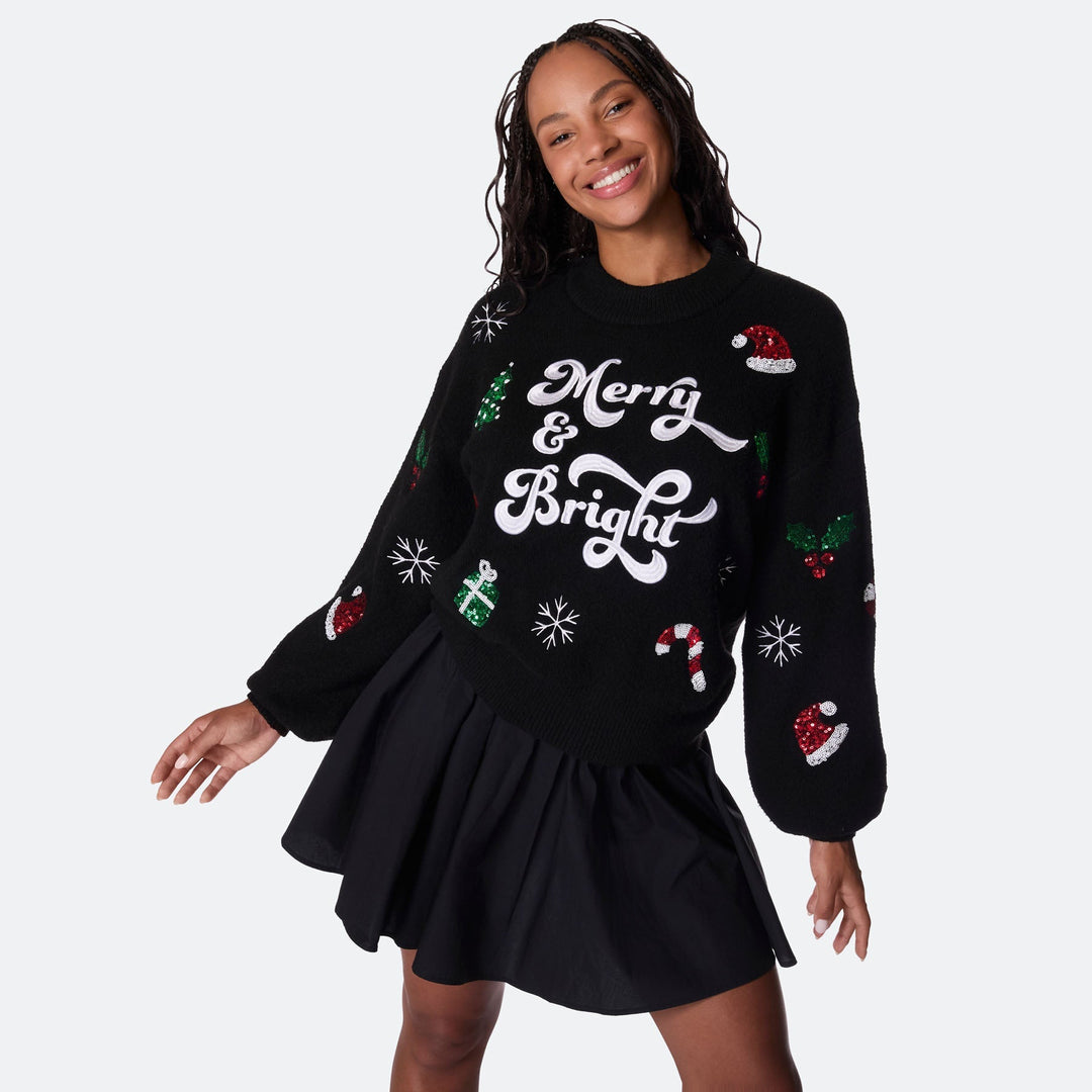 Merry & Bright Oversized Julegenser Dame
