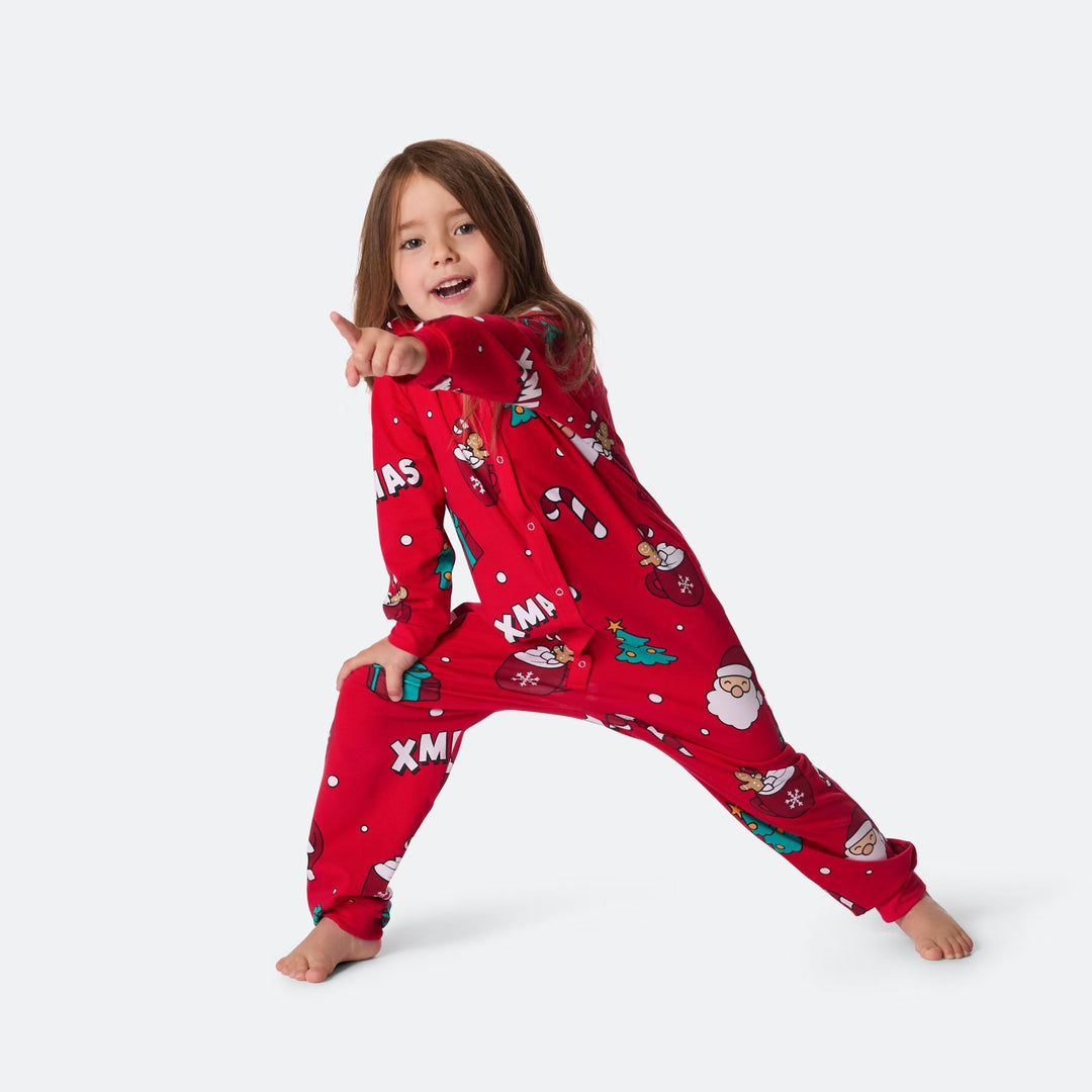 Xmas Rød Overall Julepysj Barn