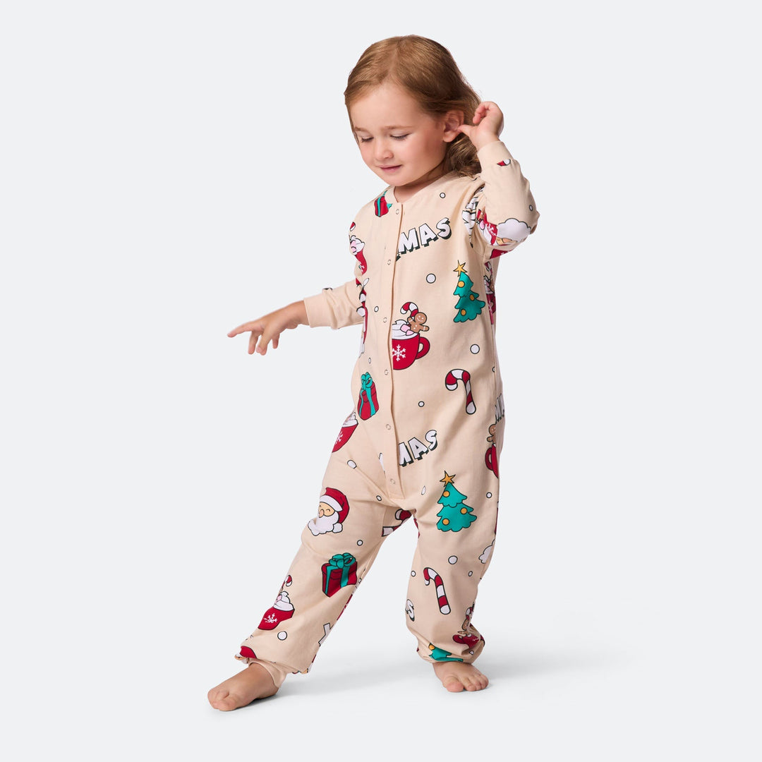 Xmas Beige Overall Julepysj Barn