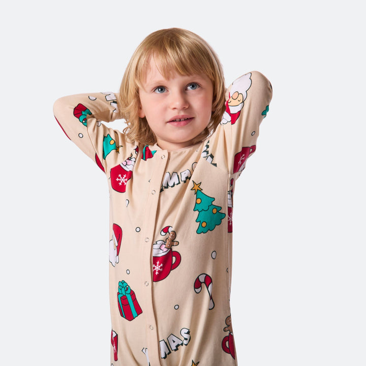 Xmas Beige Overall Julepysj Barn