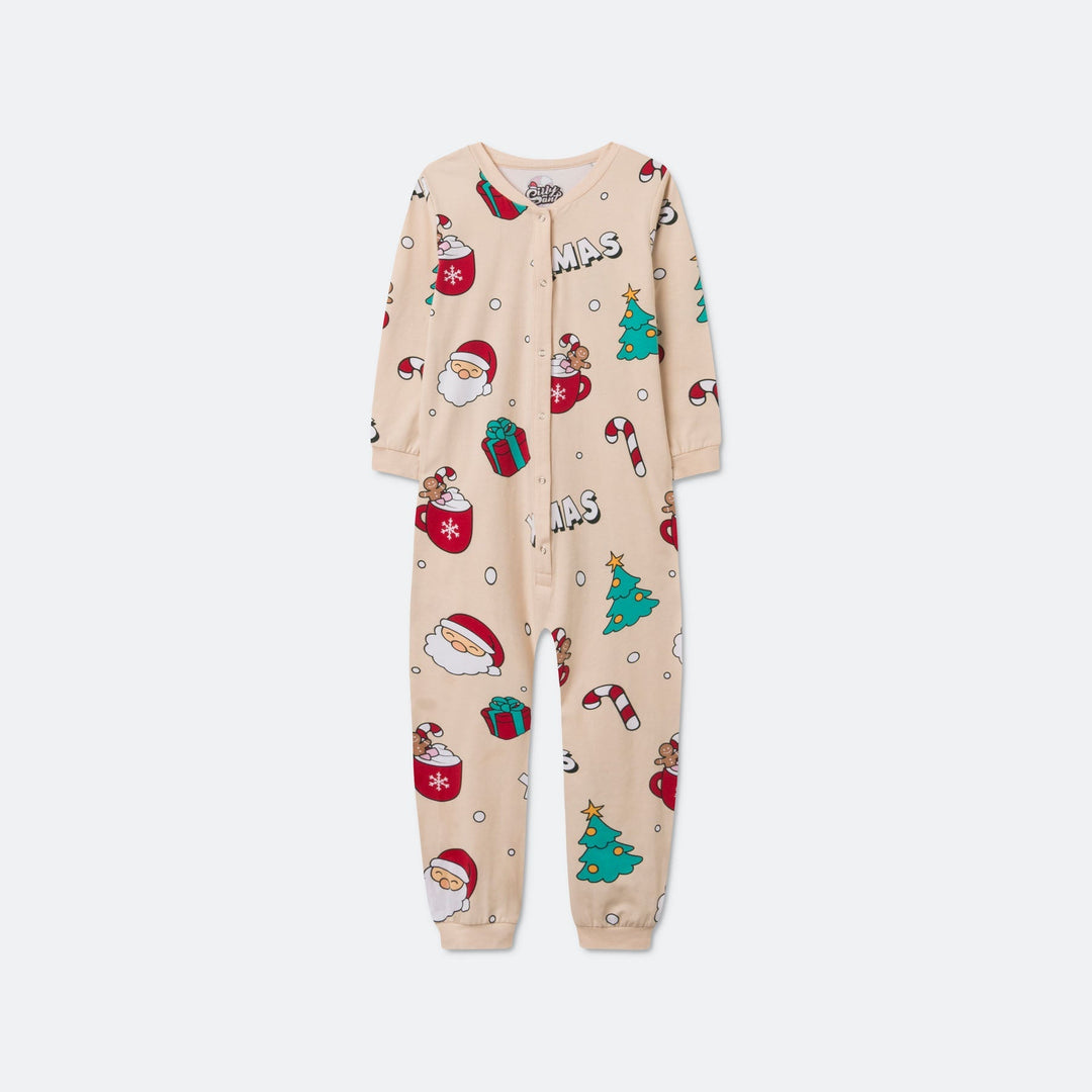 Xmas Beige Overall Julepysj Barn