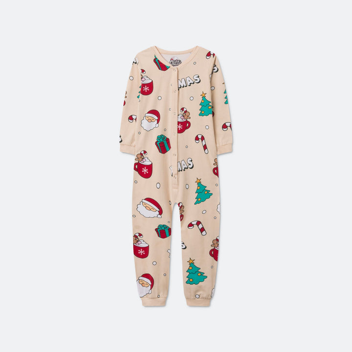 Xmas Beige Overall Julepysj Barn