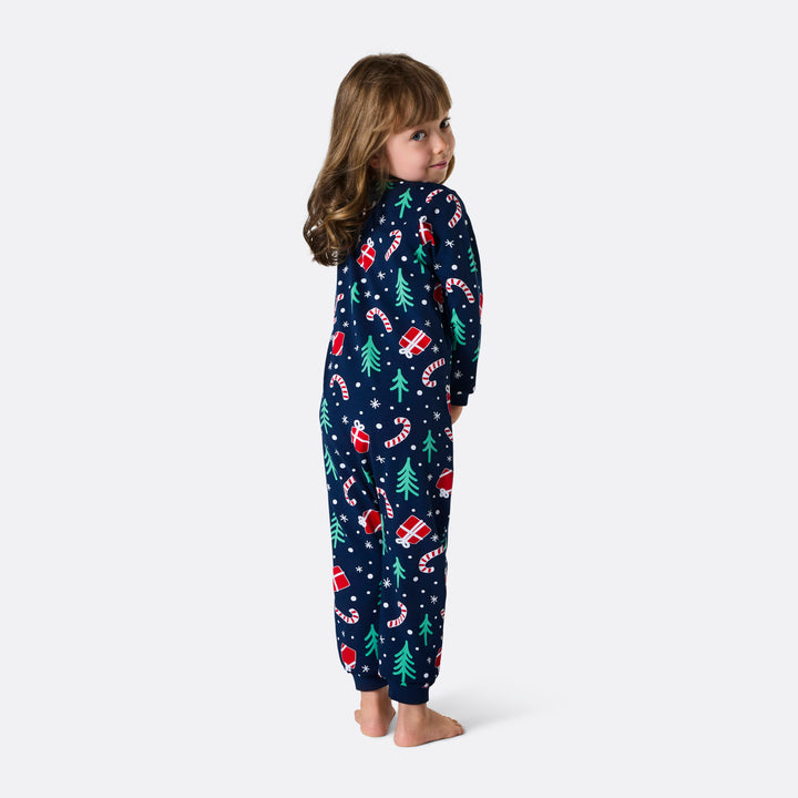 Julemønster Blå Overall Julepysj Barn