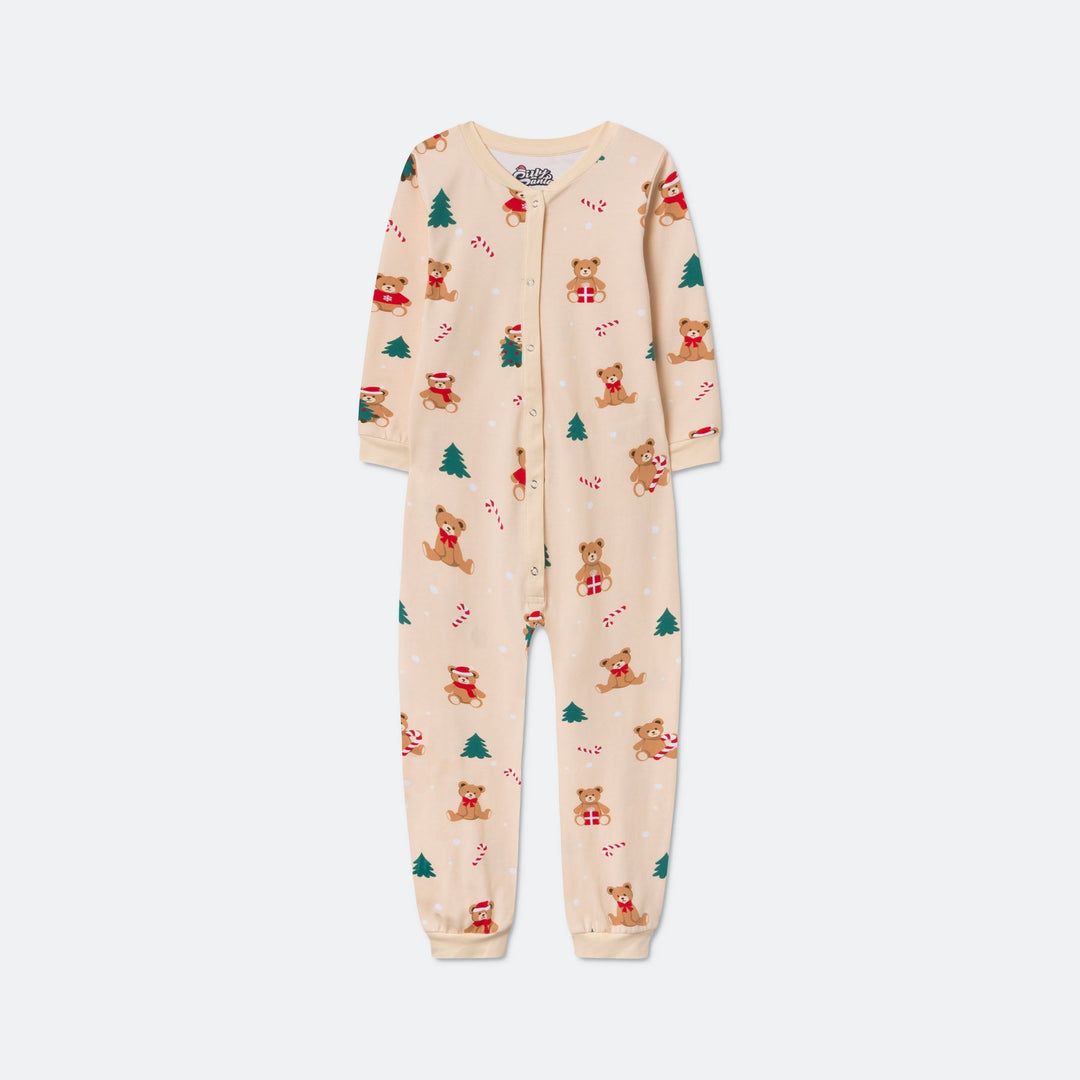 Teddybjørn Beige Overall Julepysj Barn