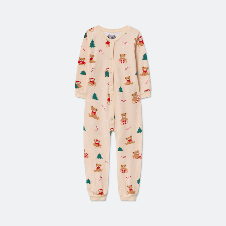Teddybjørn Beige Overall Julepysj Barn