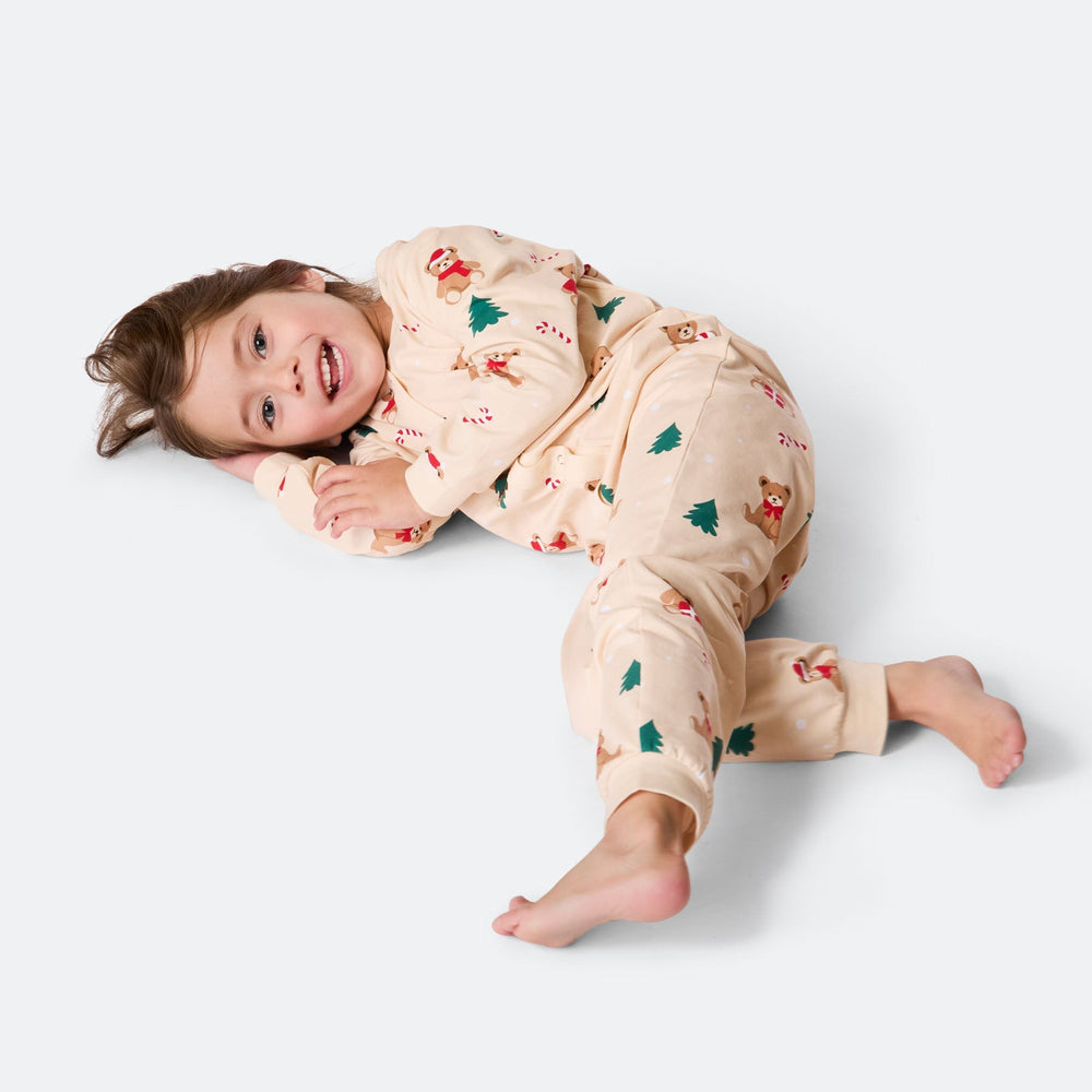 Teddybjørn Beige Overall Julepysj Barn