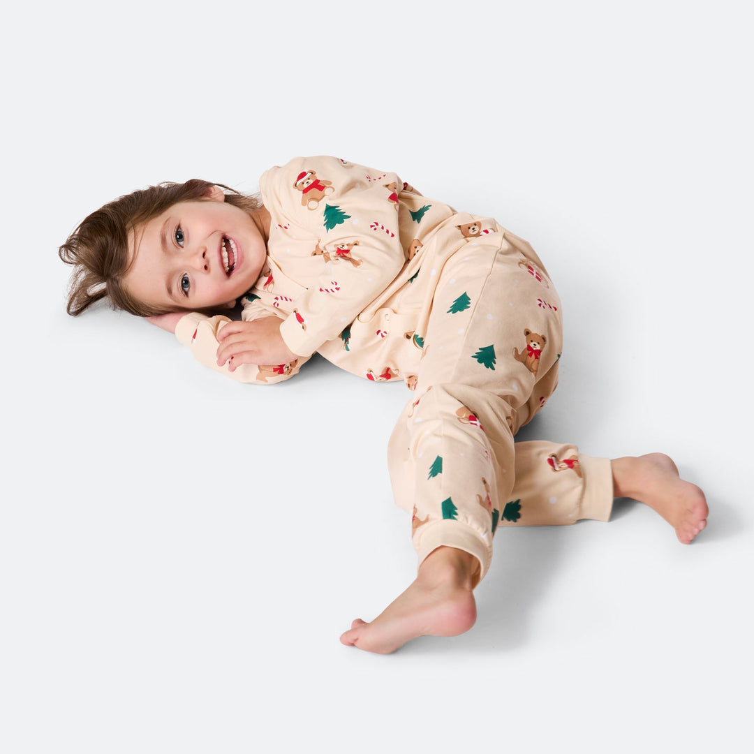 Teddybjørn Beige Overall Julepysj Barn