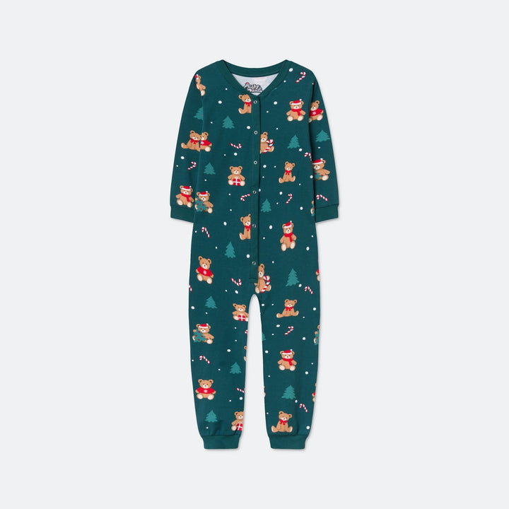 Teddybjørn Grønn Overall Julepysj Barn