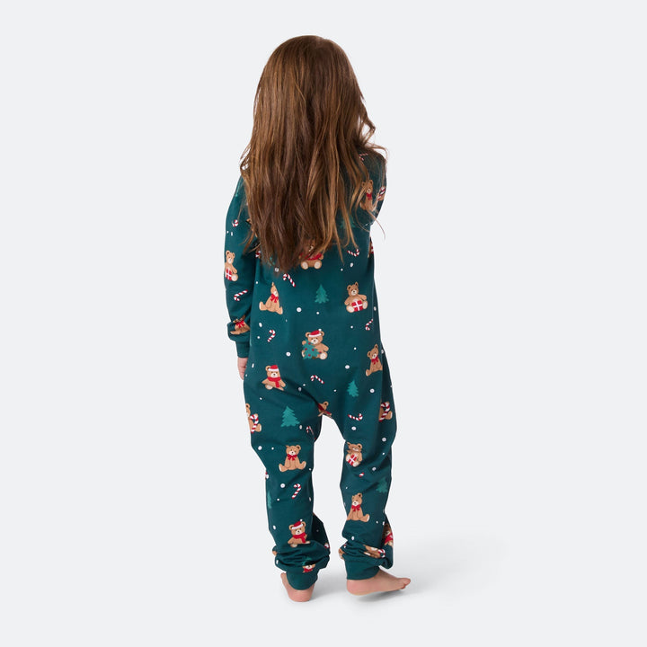 Teddybjørn Grønn Overall Julepysj Barn