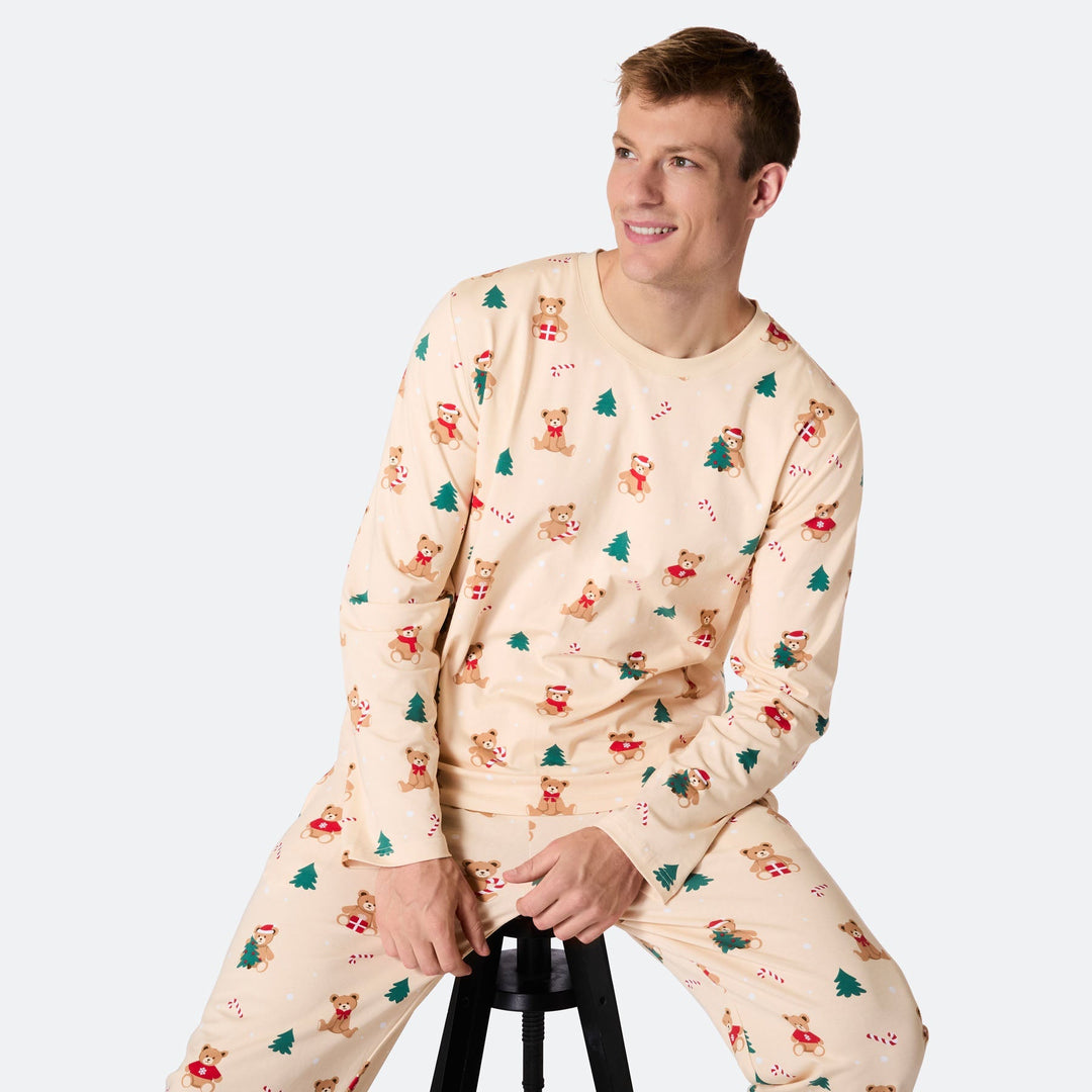 Teddybjørn Beige Julepysj Herre