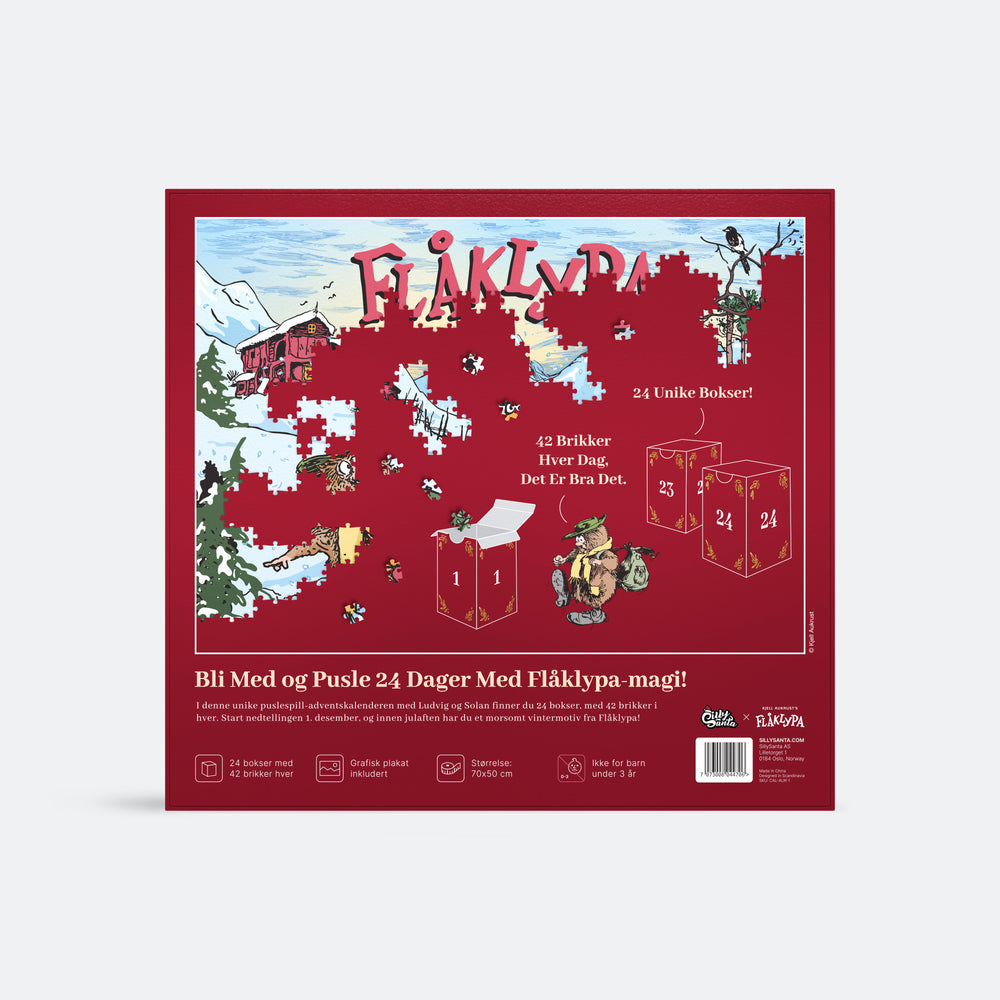 Flåklypa Puslespill Julekalender