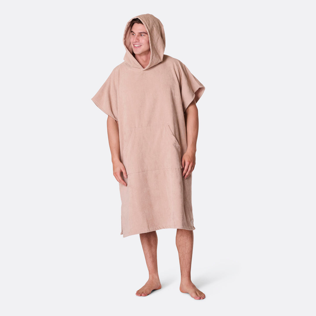 Beige Badeponcho