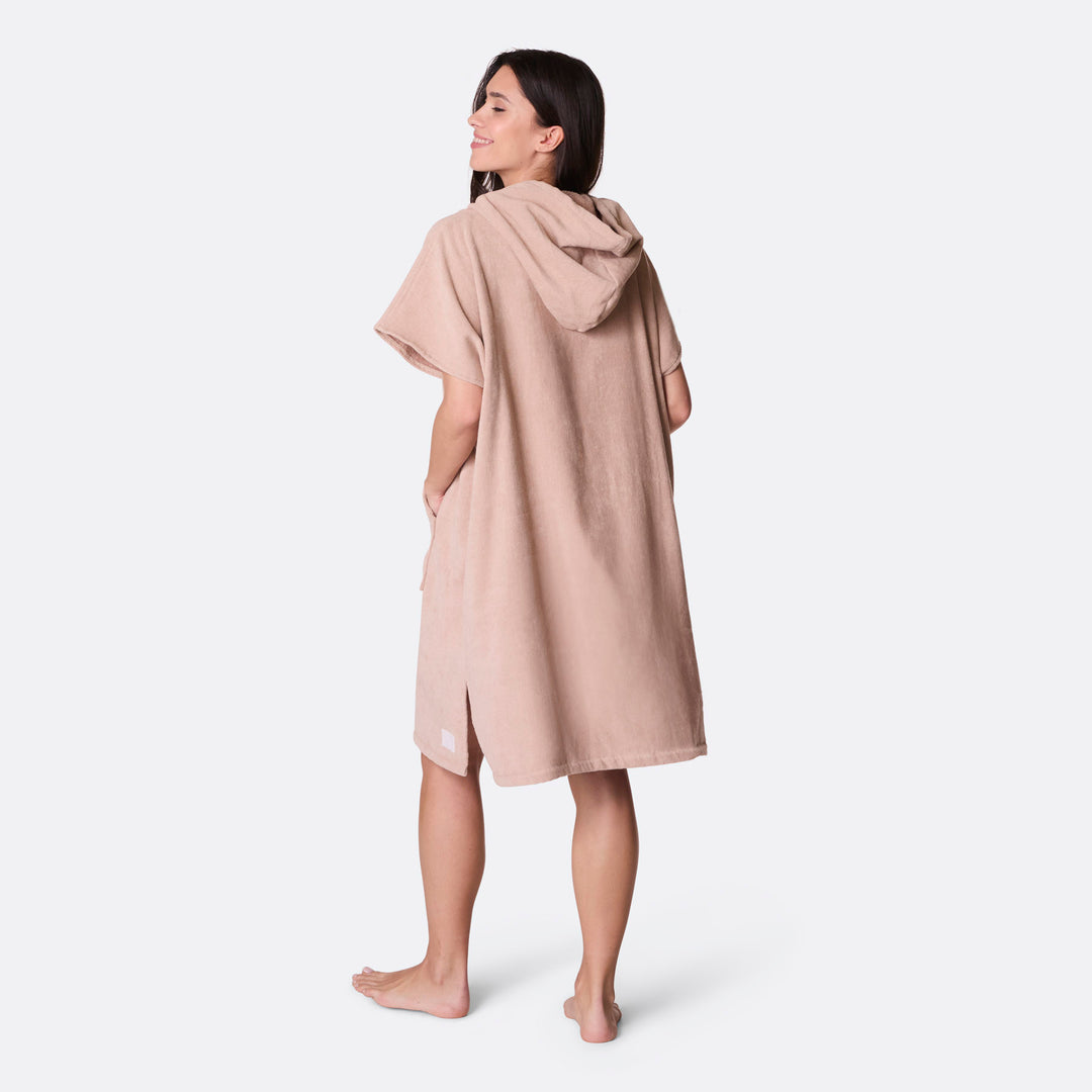 Beige Badeponcho