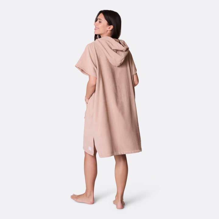 Beige Badeponcho