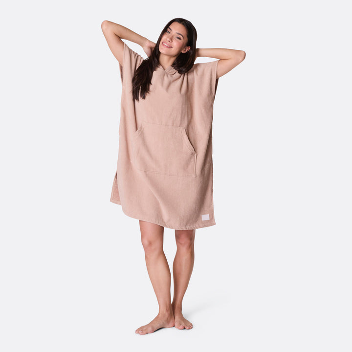 Beige Badeponcho