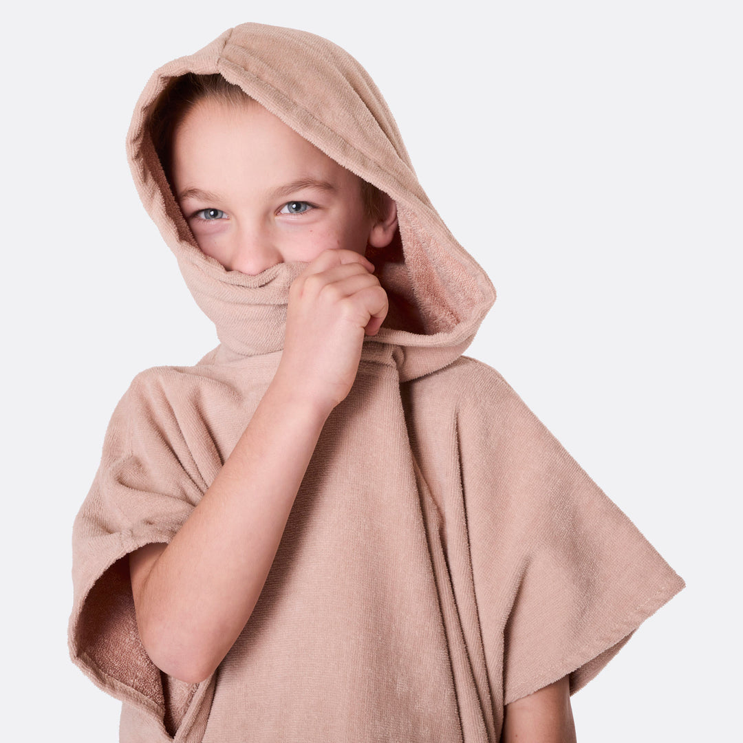Beige Badeponcho Barn