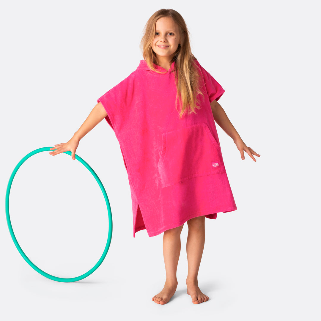 Hot Pink Badeponcho Barn