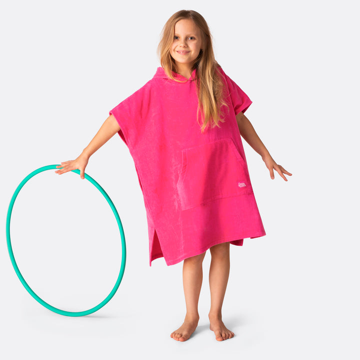 Hot Pink Badeponcho Barn