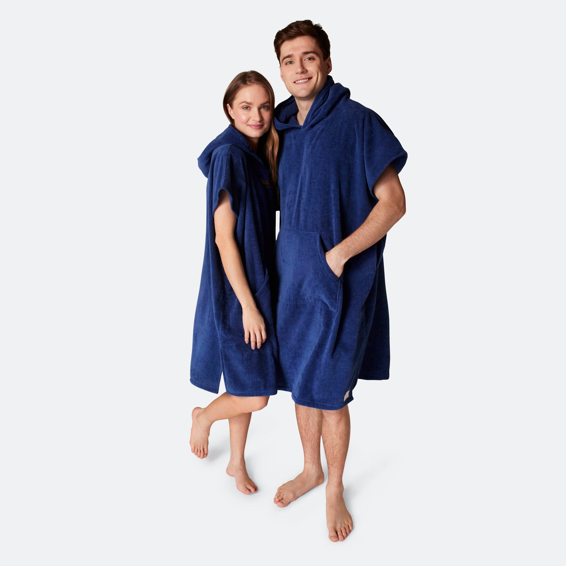 Marineblå Badeponcho