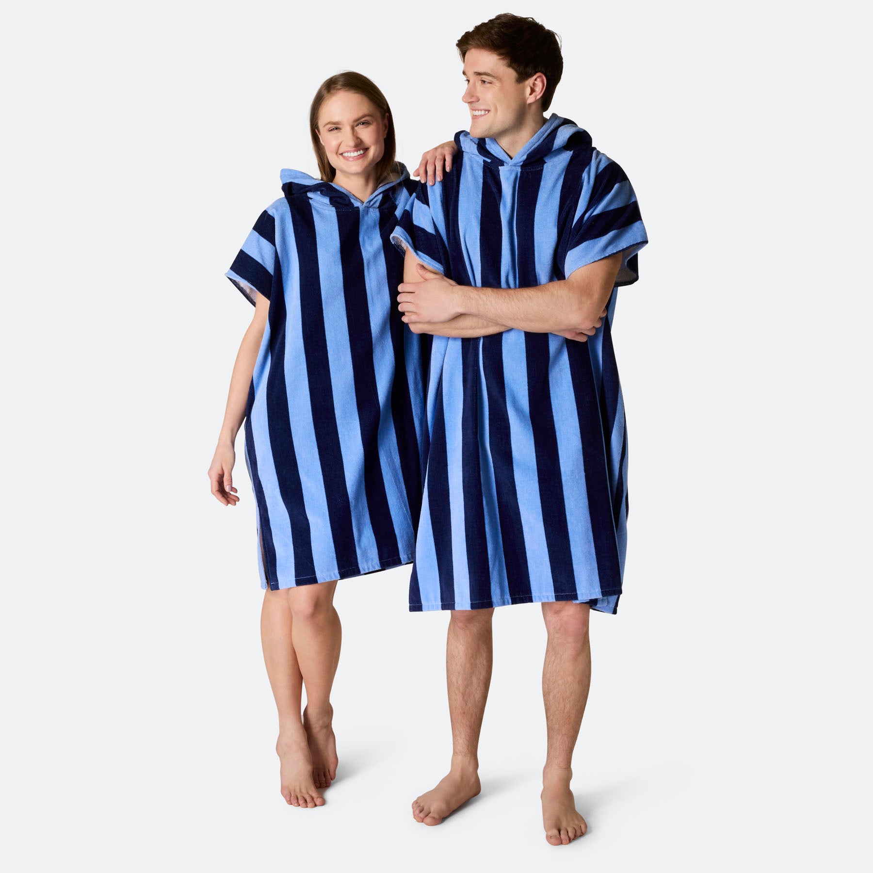 Stripete Blå Badeponcho