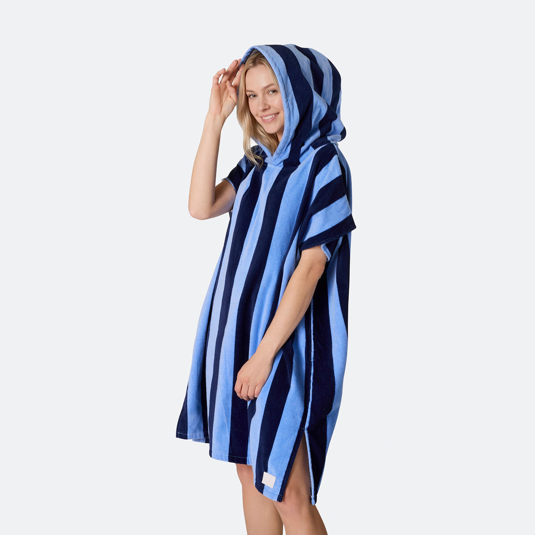 Stripete Blå Badeponcho