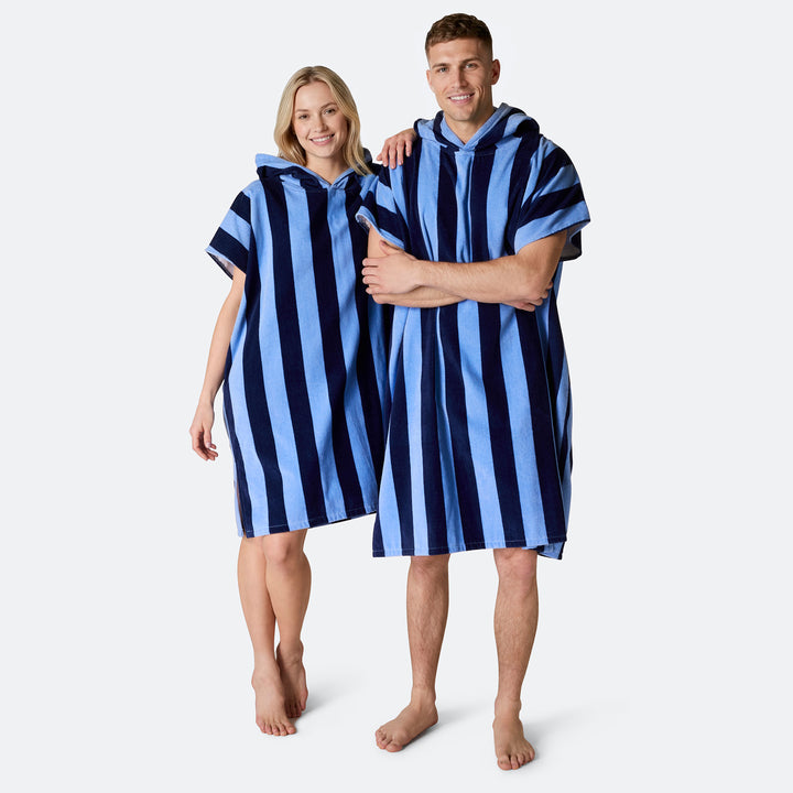 Stripete Blå Badeponcho