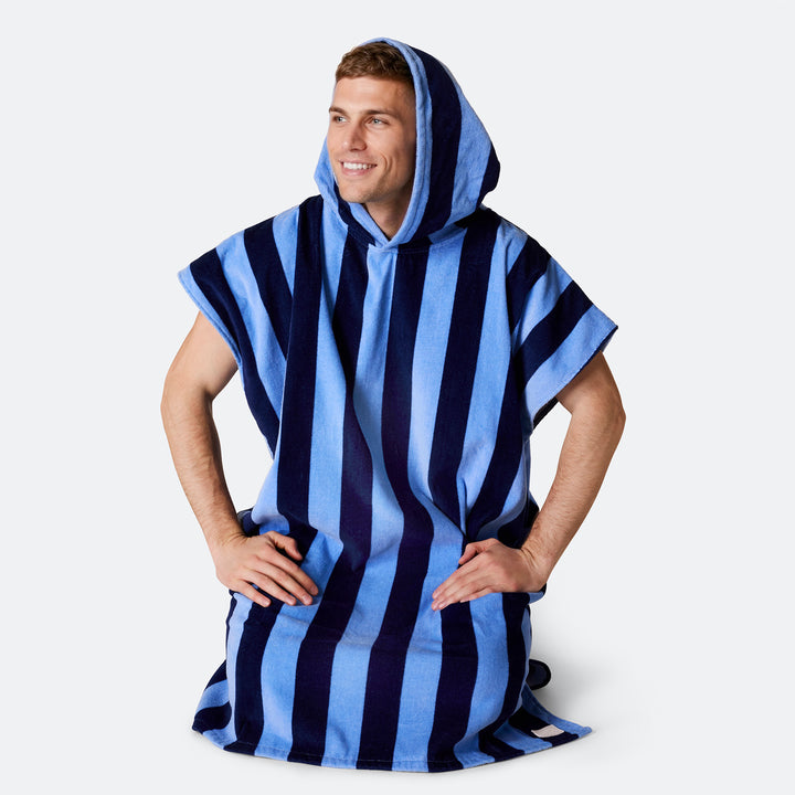 Stripete Blå Badeponcho